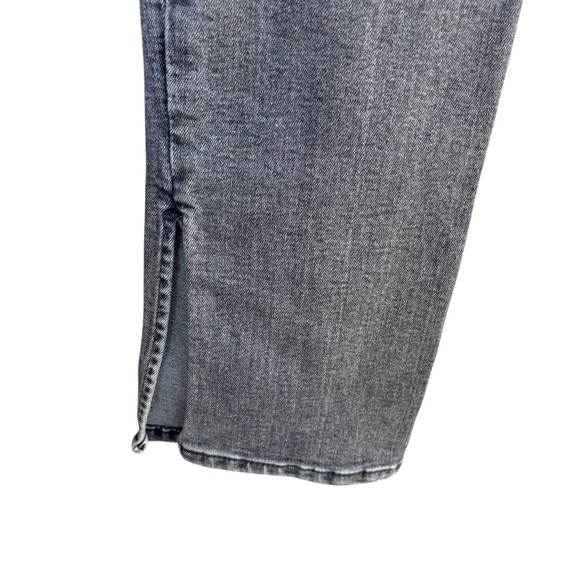 Zara Gray Denim Slim Straight Zara Jeans for Women with Split hem design sz 2 - Picture 7 of 7